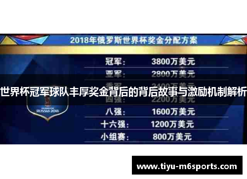 世界杯冠军球队丰厚奖金背后的背后故事与激励机制解析